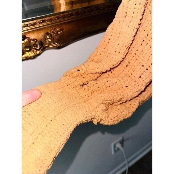FP1 Free People Be Yours Cowl Neck Camel Pullover sweater size Small Oversized - Picture 6 of 10